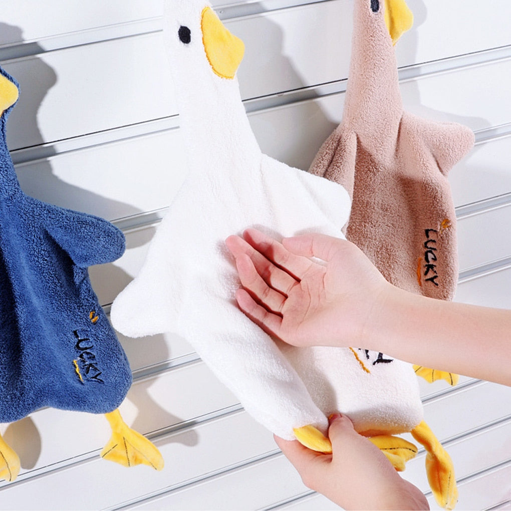 Cute hand towel penguin absorbent household hand towel kitchen hand towel  duck