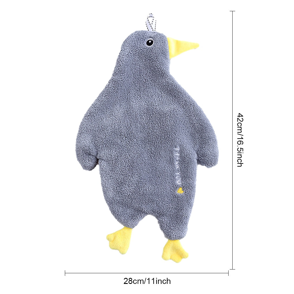 Cute hand towel penguin absorbent household hand towel kitchen hand towel  duck