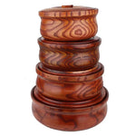 Hand Crafted Solid Wooden Bowl with lid