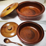 Hand Crafted Solid Wooden Bowl with lid