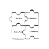 4Pcs Puzzle  Cookie Cutters