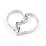 2 Pcs Puzzle Heart Cookie Cutter Molds