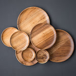 All Natural Wood Acacia Plate