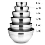 6Pcs Stainless Steel Nesting Bowl Set