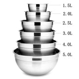 6Pcs Stainless Steel Nesting Bowl Set