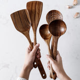 Natural Teak Cookware Set