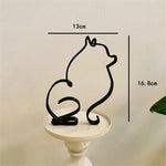 Decorative Miniature Dog and Cat Sculpture