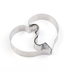 2 Pcs Puzzle Heart Cookie Cutter Molds