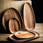 Irregular Oval Wooden Plates