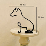 Decorative Miniature Dog and Cat Sculpture