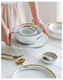 Gold Ceramic Dinnerware & Sets