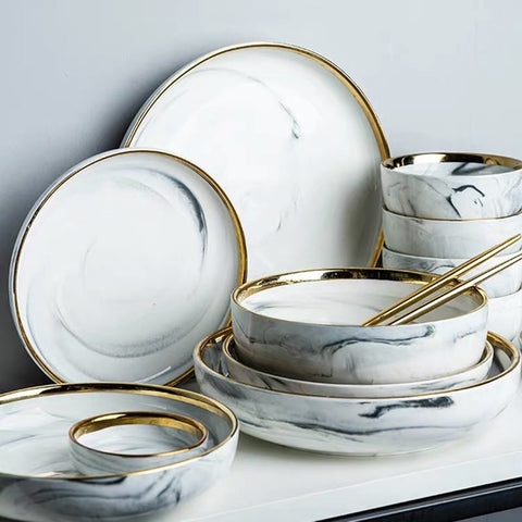 Gold Ceramic Dinnerware & Sets