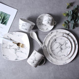 Nordic Style Marble Dinnerware Set