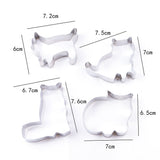 5pcs Cat Cookie Cutters