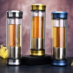 Glass Water Bottle With Tea Infuser