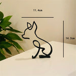 Decorative Miniature Dog and Cat Sculpture