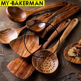 Natural Teak Cookware Set