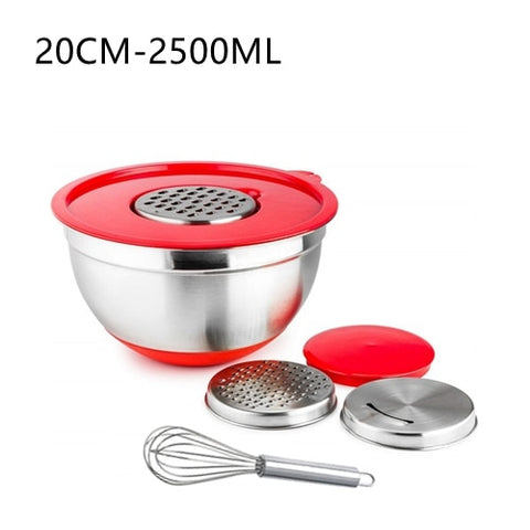 Large 3.0L Plastic Mixing Bowl with Handle Non Slip Cooking Baking Food  Mixing