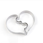 2 Pcs Puzzle Heart Cookie Cutter Molds