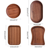 4 Shapes Wooden Serving Trays