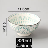 Japanese and Wind 4.5-inch Ceramic Bowl