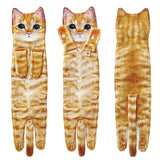 Funny Cat Hand Towels