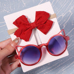 2Pcs/Pack Vintage Headband and Sunglasses