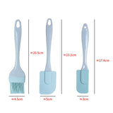 3 Pcs Silicone  Spatula Brush Set