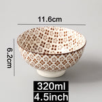 Japanese and Wind 4.5-inch Ceramic Bowl