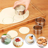 5PCS Round Stainless Steel Biscuit Cutter