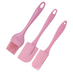 3 Pcs Silicone  Spatula Brush Set