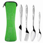 Portable Silverware Sets with Pouch