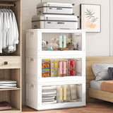 Transparent Double Door Folding Storage Boxes