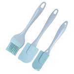 3 Pcs Silicone  Spatula Brush Set