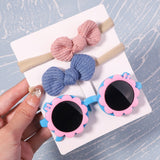 2Pcs/Pack Vintage Headband and Sunglasses