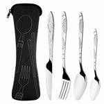 Portable Silverware Sets with Pouch