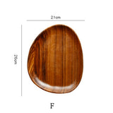 Irregular Oval Wooden Plates