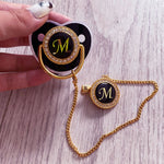 Monogram Baby Pacifier And Clip