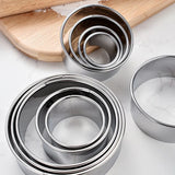 5PCS Round Stainless Steel Biscuit Cutter