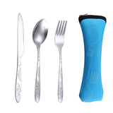 Portable Silverware Sets with Pouch