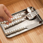 Silver Fashion Pearl Cutlery Set