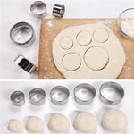 5PCS Round Stainless Steel Biscuit Cutter