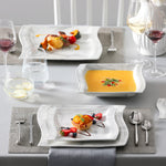 30/60PCS Marble Porcelain Dinnerware Sets