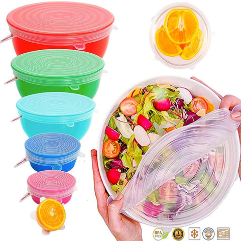 6PCS Adaptable Silicone Lids