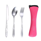 Portable Silverware Sets with Pouch